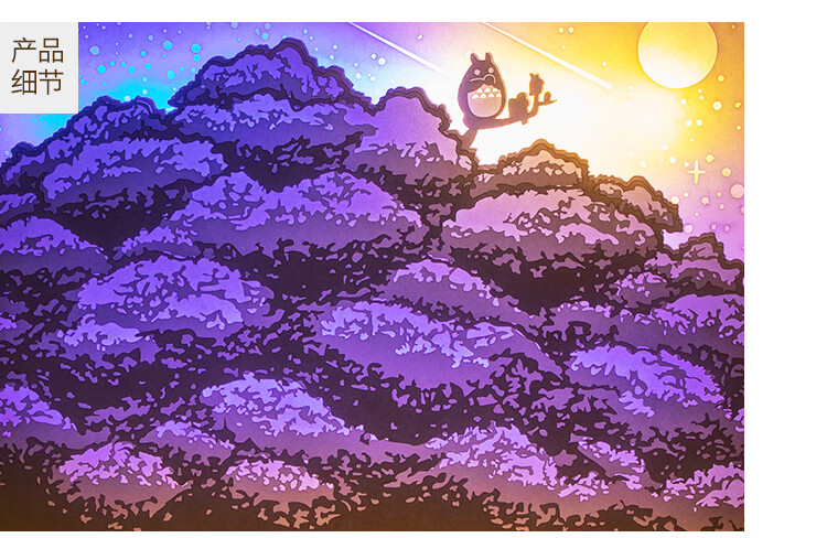 宫崎骏周边手办摆件小夜灯动漫情人节生日中秋礼物朋友闺蜜 龙猫撑伞