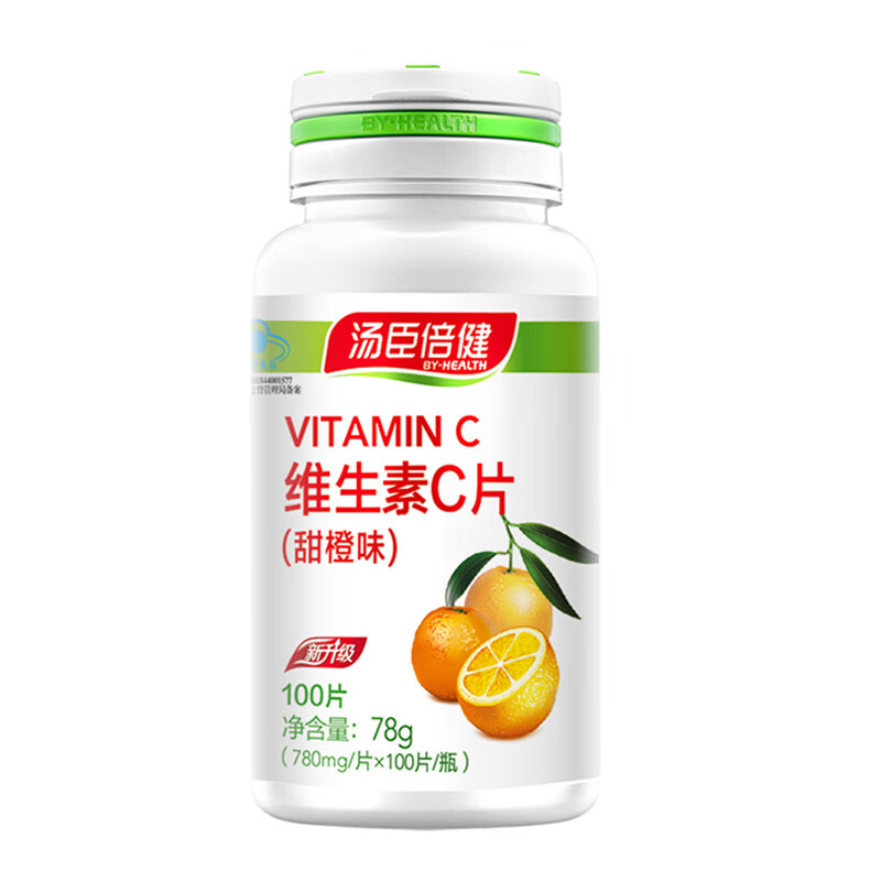 汤臣倍健维生素c片(甜橙味) 78g(780mg*100片) 一瓶装【图片 价格