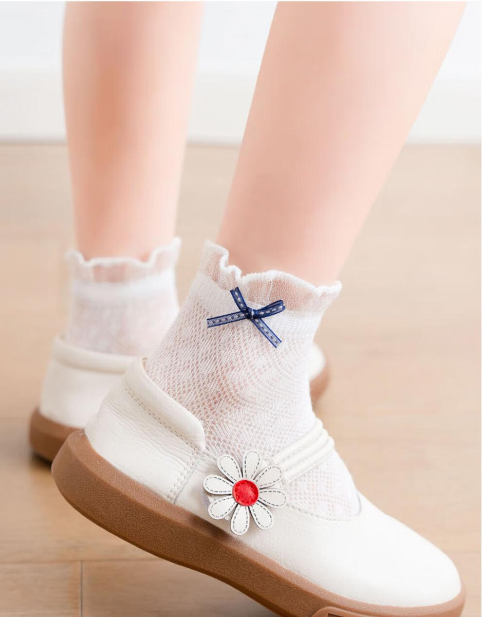 儿童袜子夏季薄款纯棉女童公主花边袜春夏网眼袜春秋款宝宝中筒袜公主