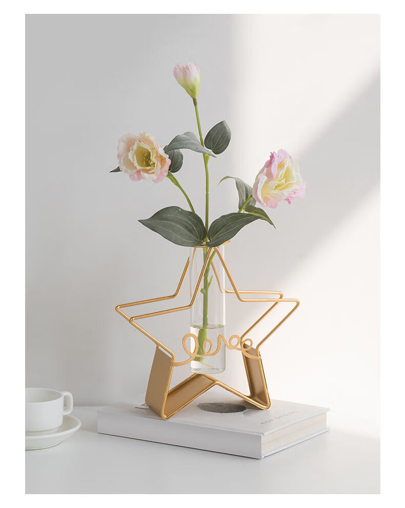 花瓶盆客厅卧室桌面房间装饰物品摆件仿真假花束水培礼物 三角形 太阳