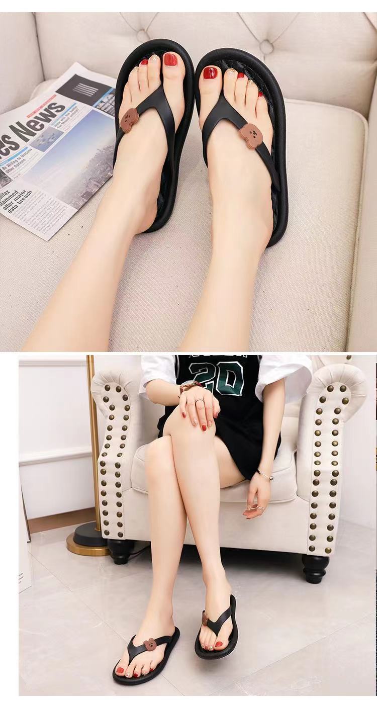 人字拖女舒适女生拖鞋女鞋新款2022时尚沙滩拖凉拖人字拖软底白色36