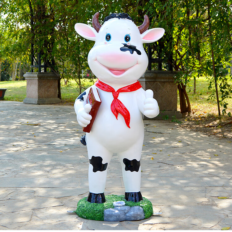 动物小品卡通奶牛雕塑摆件幼儿园校园林公园商城摆设美陈装饰模型奶牛