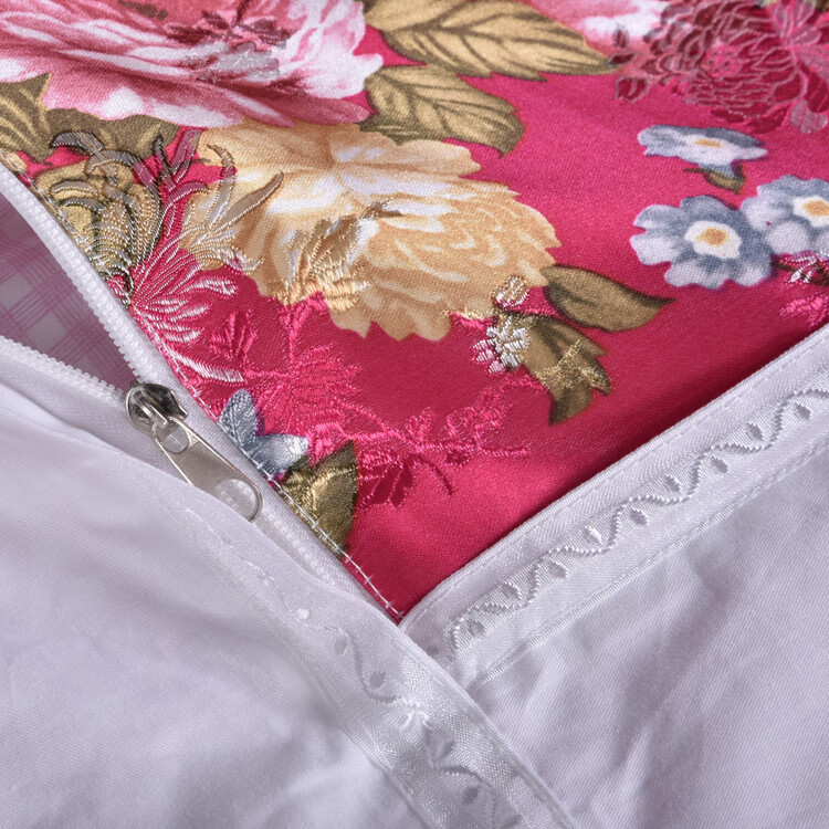 欧朵缦 杭州丝绸软缎被面子被套锦上添花婚庆纯棉被罩七彩织锦缎被面