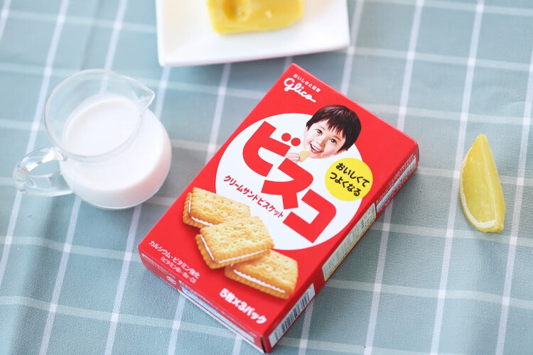 日本glico格力高乳酸菌发酵黄油味夹心饼干61.