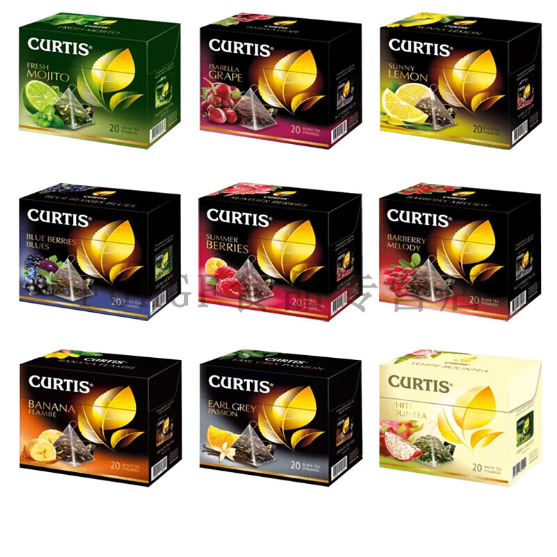 俄罗斯curtis柯蒂斯巧克力松露莫吉托冷泡茶红茶绿茶年货 20茶包
