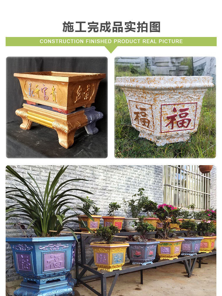 六角菱形水泥花盆模具盆塑料模型盆景现浇磨具混凝土自制创意底部灌浆