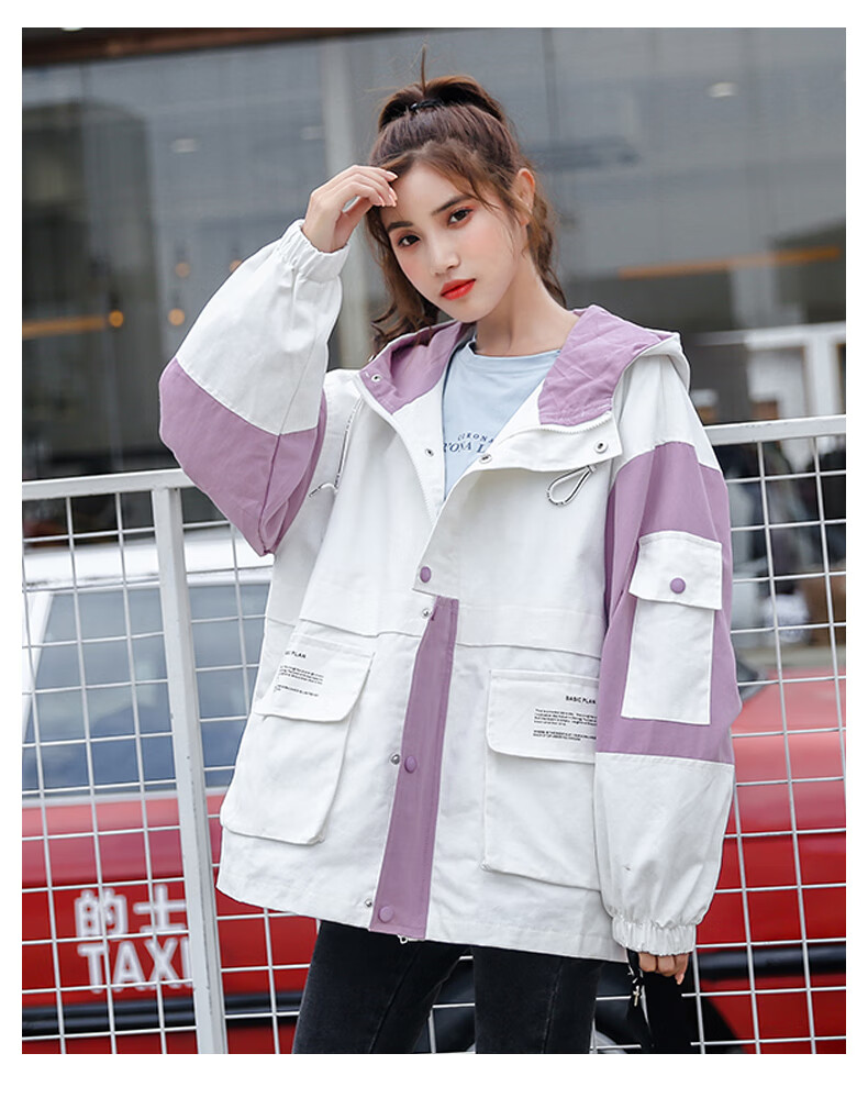 以影冬季女生少女工装外套女春秋衣服女2020新款高中生初中学生女装