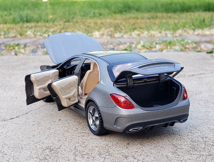 奔驰c200模型132c级260l合金车模轿车金属车模型摆件声光开门玩具车