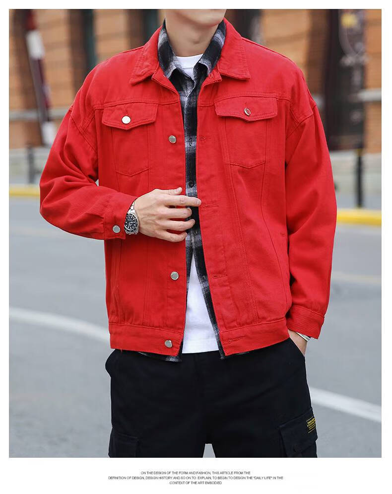 工装夹克宽松外套男韩版秋春季休闲帅气衣服男士潮流男装茄克衫男式牛