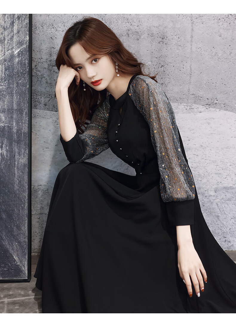 鹿王2021新款时尚女装晚礼服裙女宴会气质高贵优雅平时可穿轻奢小众