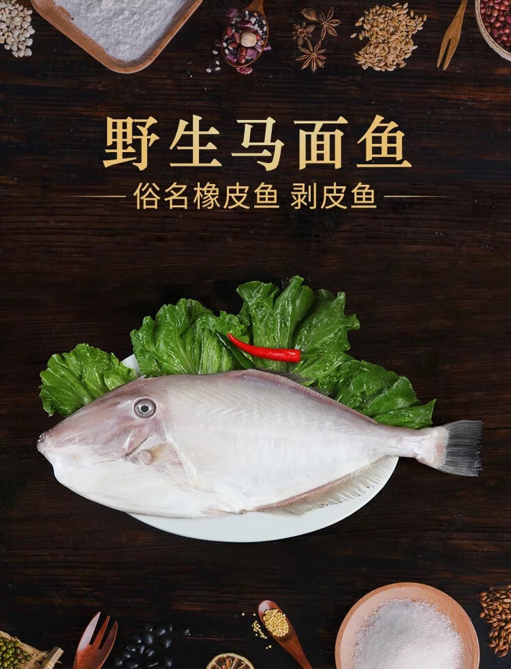 鮮木大馬面魚船凍整隻大號扒皮魚橡皮魚剝皮魚耗兒魚麵包魚海鮮水產鮮