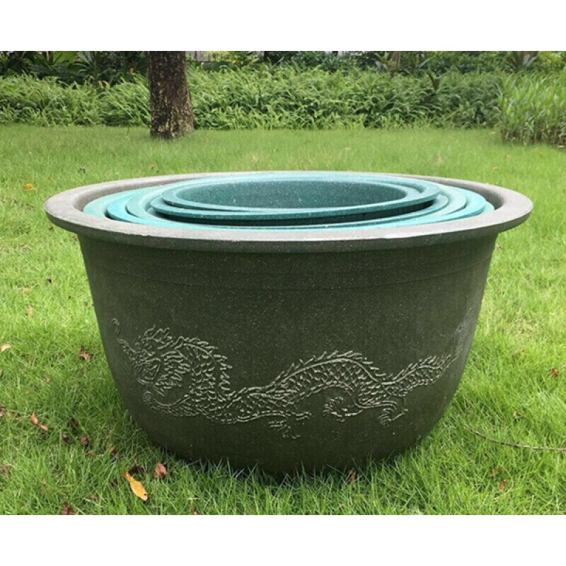 塑料大花盆加厚超特大号码种果树盆庭院家用龙缸处理380有孔外径38高