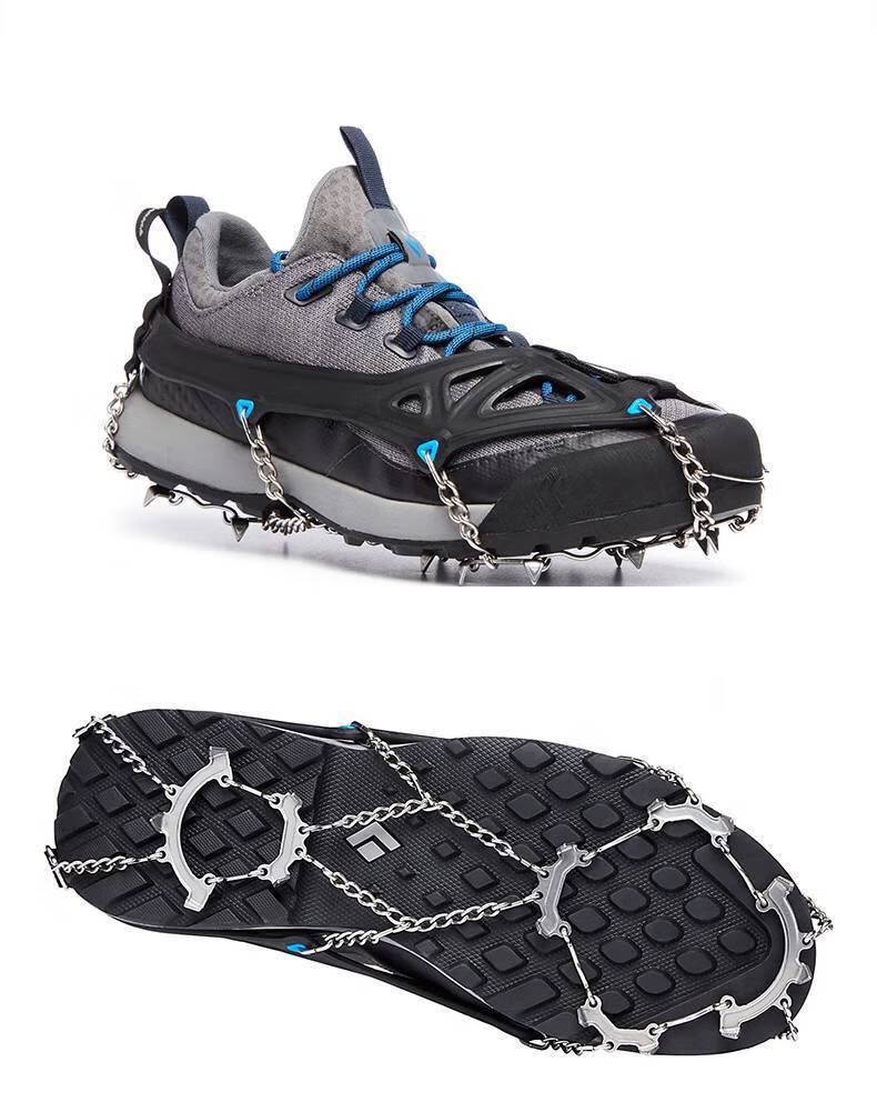 户外防滑鞋钉 冰爪雪地防滑鞋套冰抓bd防滑钉户外徒步攀岩爪 m码(适用