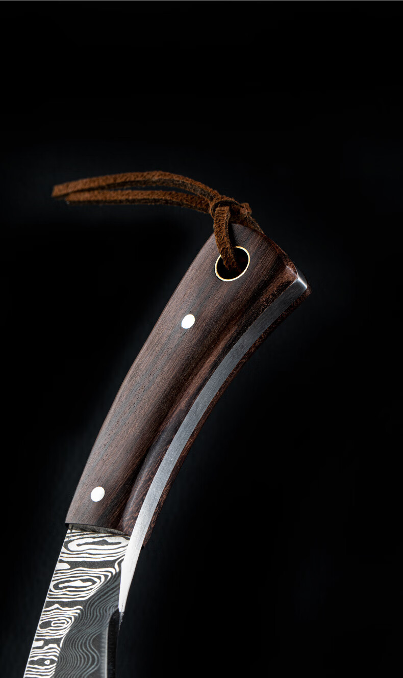 内蒙古手把肉刀不锈钢吃羊肉刀手扒肉烤肉户外小刀水果刀多用刀红檀木