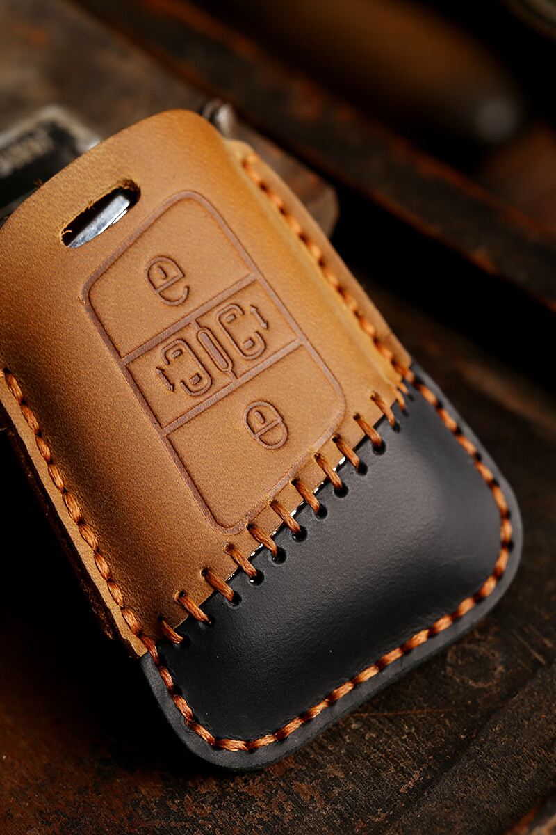 京芝适用大众途观l钥匙套包壳朗行收纳真牛皮挂件扣配件饰品男女大众e