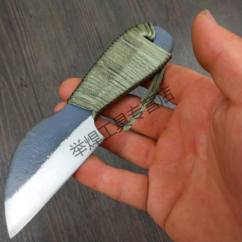 w9锋钢锯条杀黄鳝刀泥鳅刀钓鱼刀杀鱼刀鲫鱼刀定制青色w9薄款
