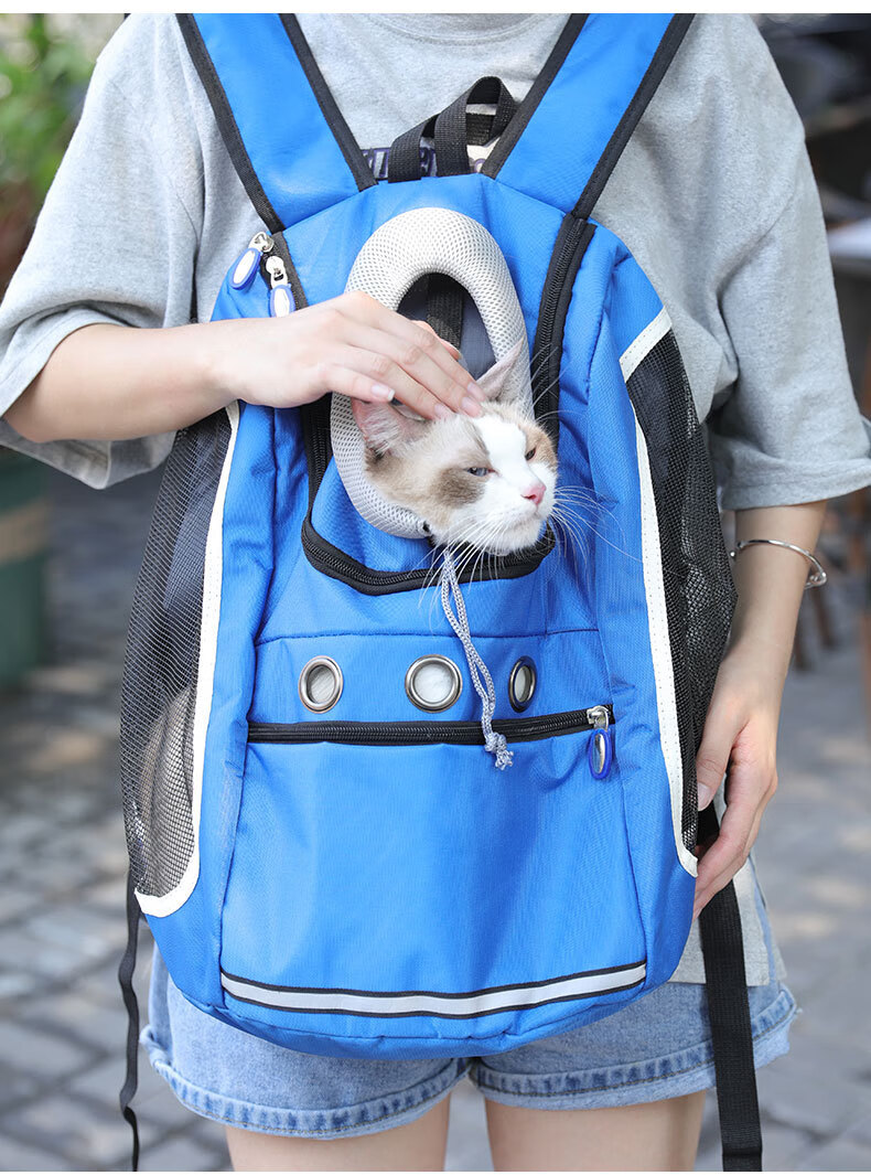 猫狗宠物包 泰迪博美狗狗猫咪旅行运输包-书包型双肩背包外出便携蒂