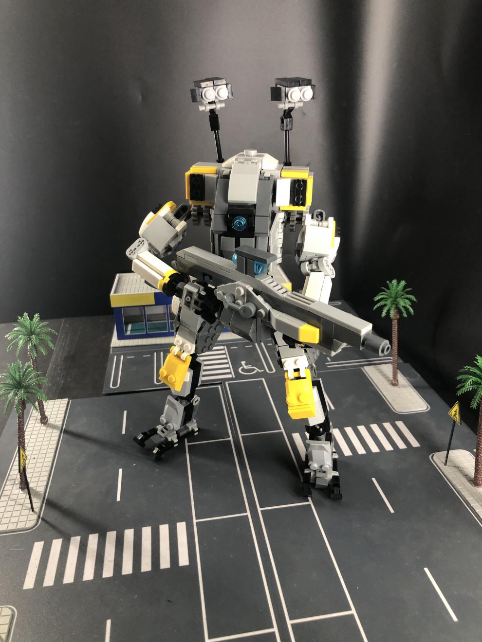 泰坦陨落2周边柒彩创意moc泰坦陨落bt7274主角机载人机甲moc模型拼装