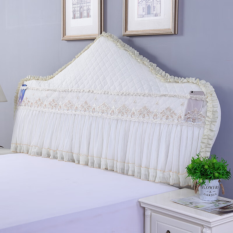 定制欧式半圆铁艺床头罩防尘老式不规则床头套加棉加厚皮实木防护1590