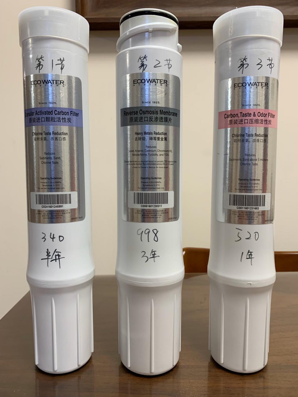 ecowater怡口淨水器800gproplus濾芯配件gacctoro膜美國原裝節顆粒炭