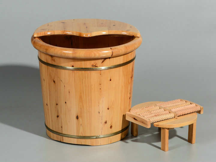 藏生堂藏奥堂川圣堂藏御堂香柏木足浴泡脚木桶家用木质高深桶熏蒸 盖