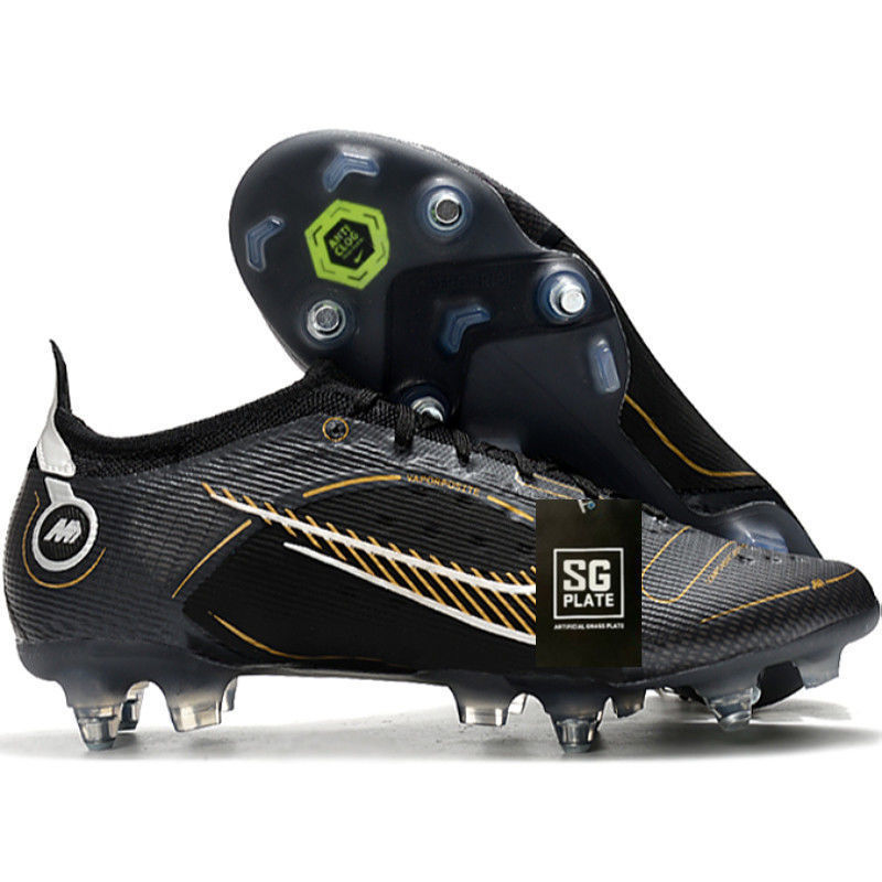 刺客14小李子内马尔钉钢钉高帮cr7姆巴佩男女钉天然草足球鞋 天蓝高帮