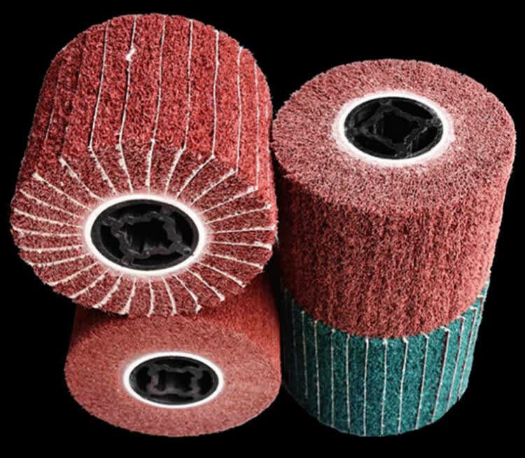 拉丝轮不锈钢抛光轮尼龙轮拉丝机百洁布砂布轮铝材金属拉丝轮 红色80