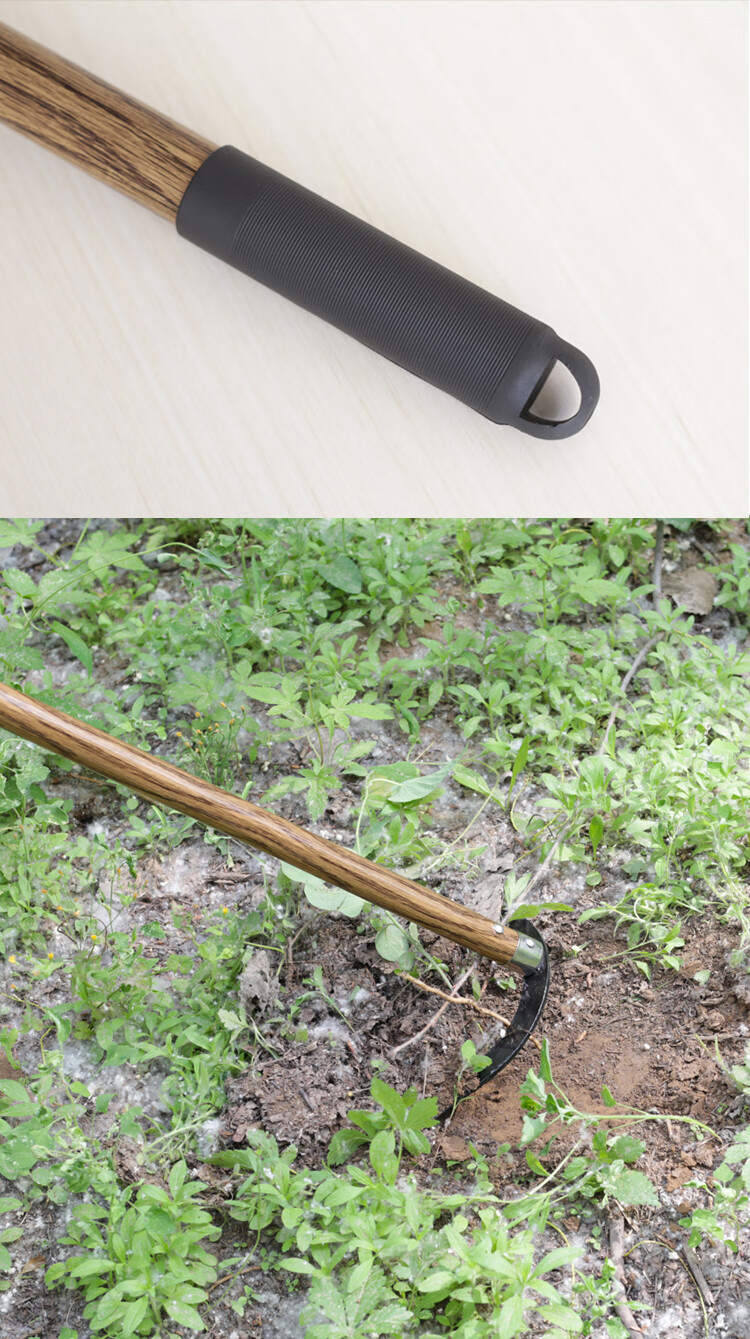 开沟三角锄 家用锄草种菜两用户外开荒翻地挖土工具 锰钢除草锄【图片