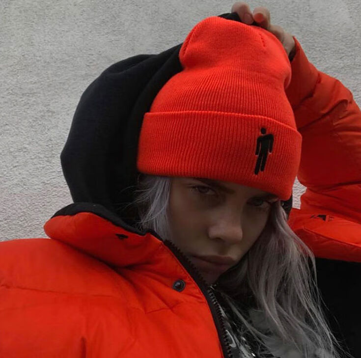 u碧梨毛线帽帽子女百搭学生欧美嘻哈帽保暖针织帽冷帽乐迪纯billie