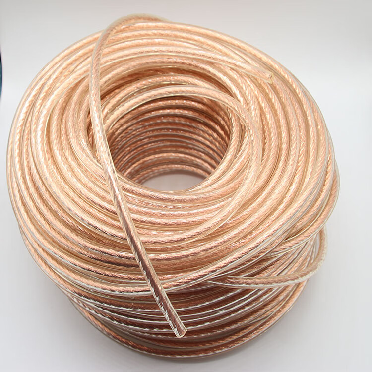 6平方铜线国标软铜线包塑透明导电带绝缘铜线透明硅胶线铜绞线4平方