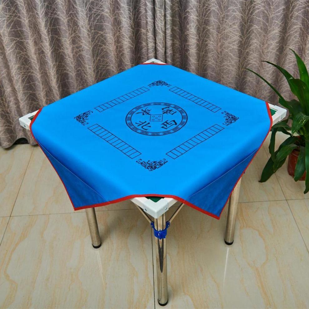 贝千昀康麻将桌布1米12米家用正方形台面布加厚毛毯皮革防滑消音四角