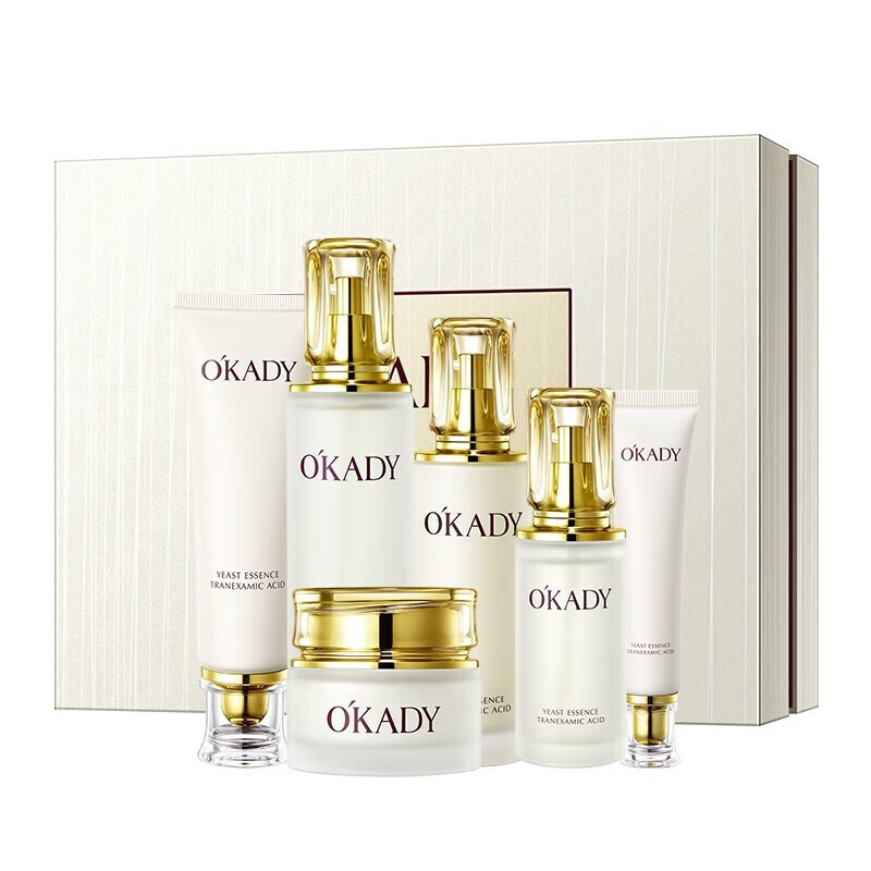 欧佩(okady) 二裂酵母润养修护六件套礼盒送中年妈妈补水保湿美肤白