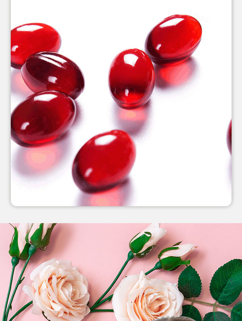 玫瑰油脸部胶囊玫瑰油护肤抗皱40到50岁专用qu皱抗i衰脸部镁白凝胶