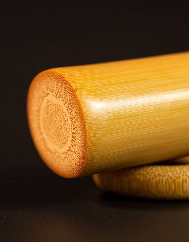 竹子手把件 竹雕 实心竹手把件老玉竹长6cm带环文玩精磨手工抛光竹子