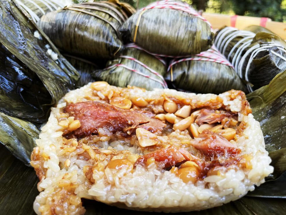 广东茂名大粽子端午五花肉粽子 免煮即食早餐手工鲜肉粽蛤蒌肉粽 瘦肉