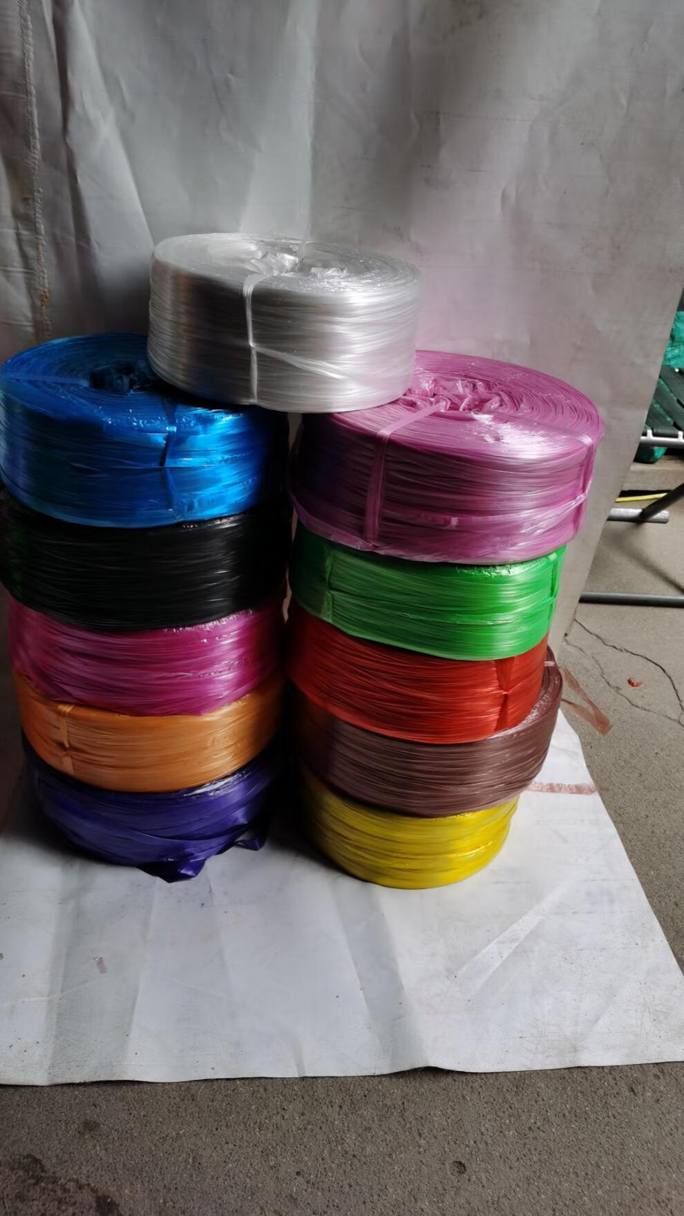 玻璃绳捆扎绳塑料绳尼龙绳捆绑绳扎口绳包装绳 新料红色2公分宽3斤