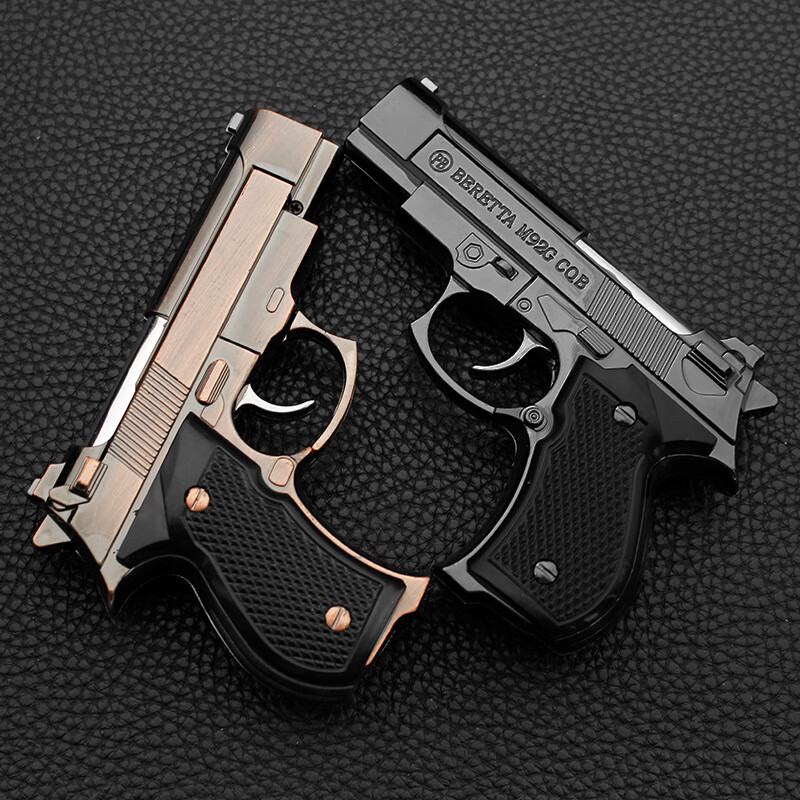 枪样式打火机军事博物馆个性创意打火机精品男生金属充气防风枪型不可