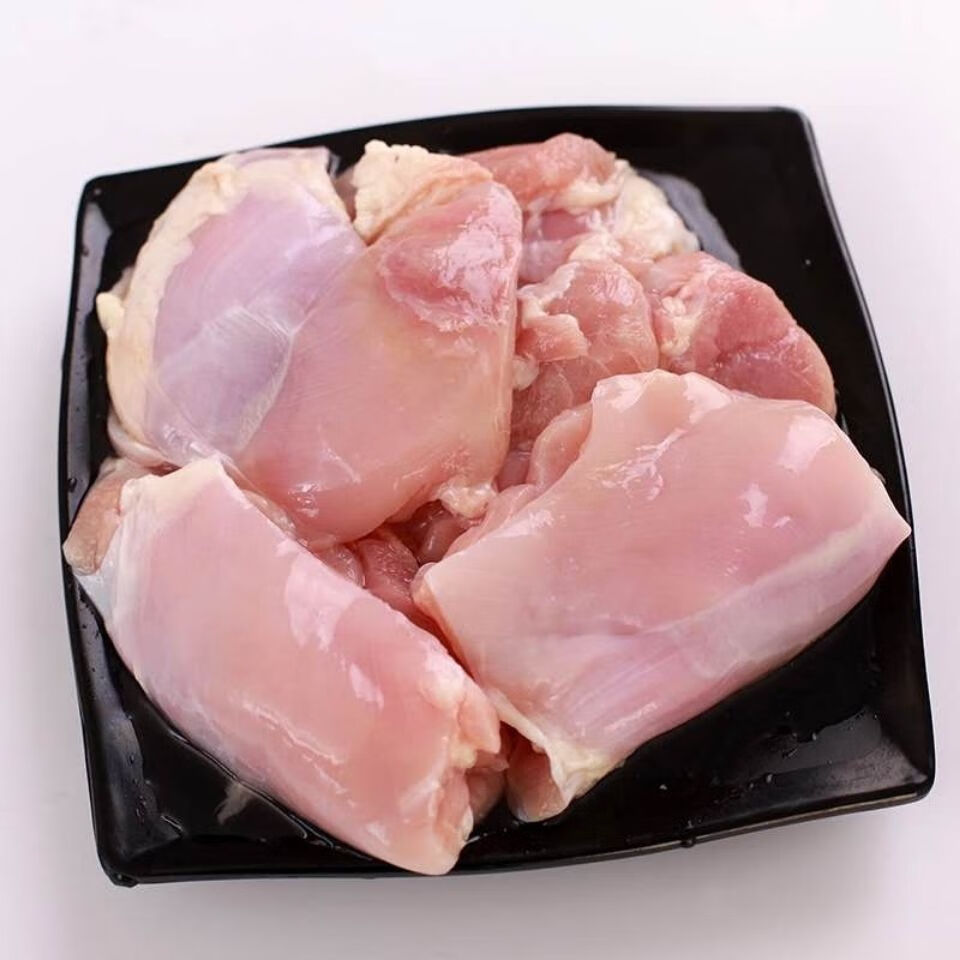 新鲜去皮去骨鸡腿肉新鲜带皮鸡腿肉汉堡专用375斤去皮去骨鸡腿肉7080