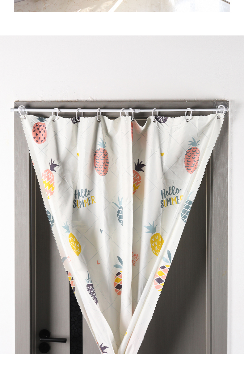 帘杆夹窗帘杆固定托架免打孔门帘伸缩杆粘钩夹子半帘杆粘贴式杆夹d3