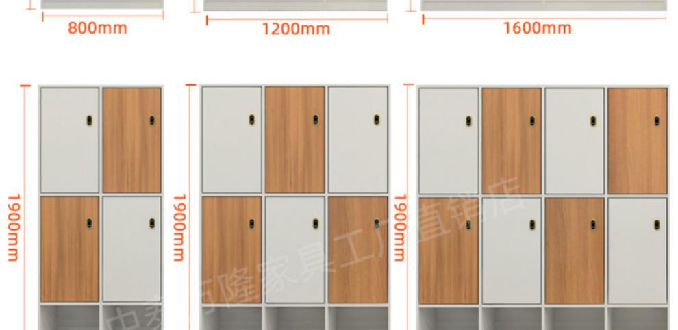更衣室衣柜员工更木质健身房带密码感应锁洗浴中心储物分层浴室寄存