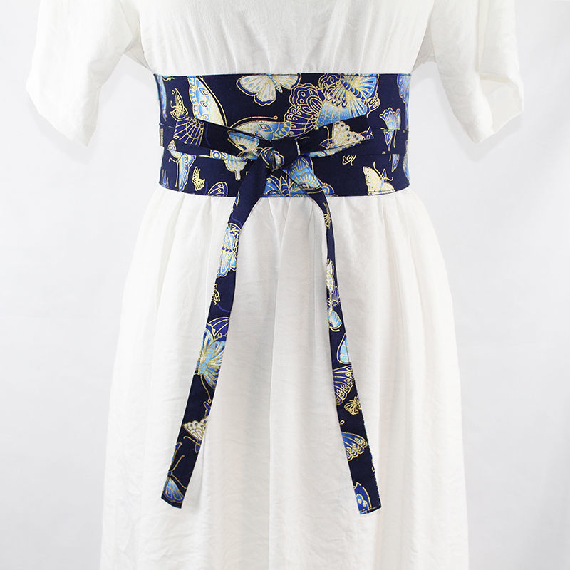 礼服腰封男腰封王国烫金合集1古风汉服和风腰封外带束腰仙鹤黄色宽8