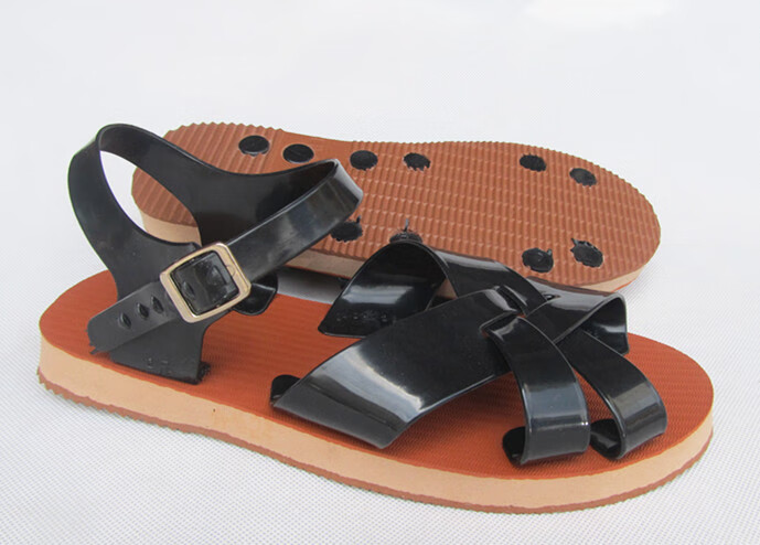 塑料凉鞋男瑕疵品处理泡沫女夏沙滩鞋老式8090儿时经典复古怀旧图片色