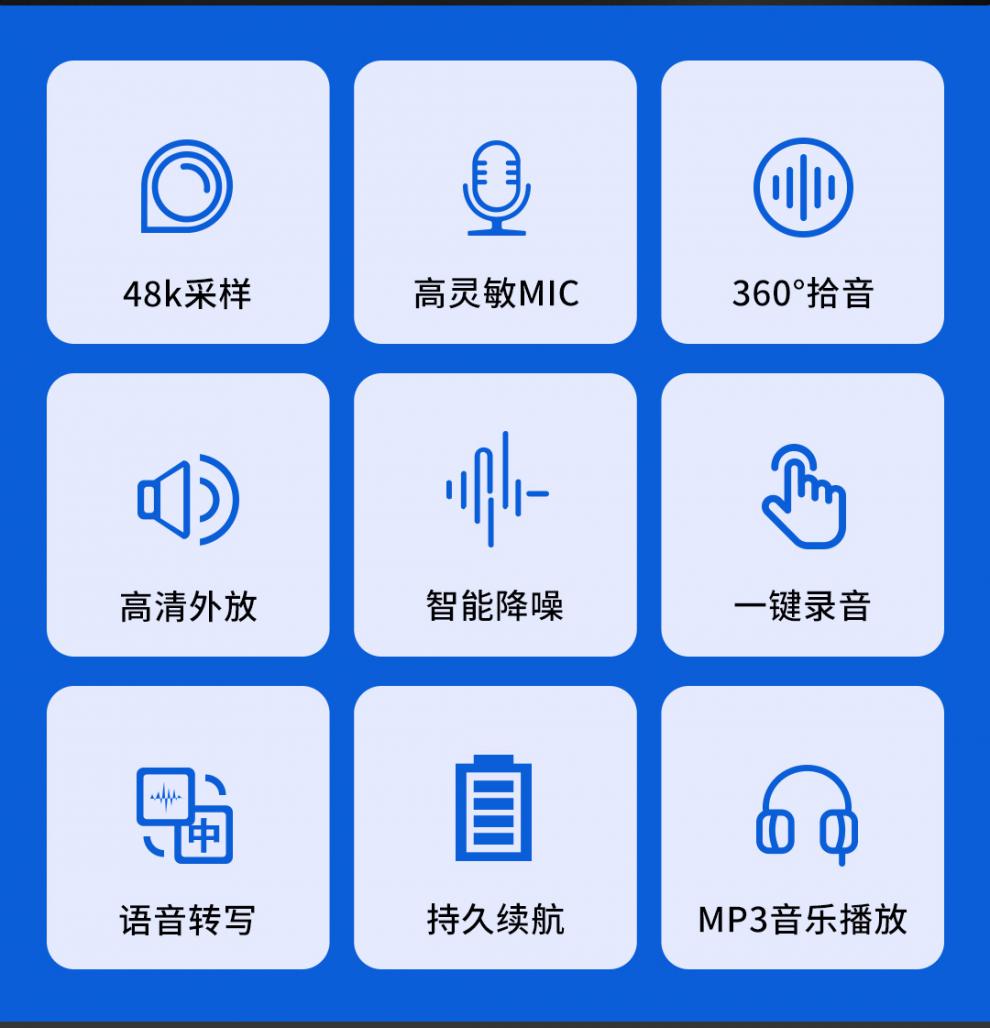 飞利浦新款vtr5010录音笔降噪开会议专用转文字上课录音神器品魅 vtr