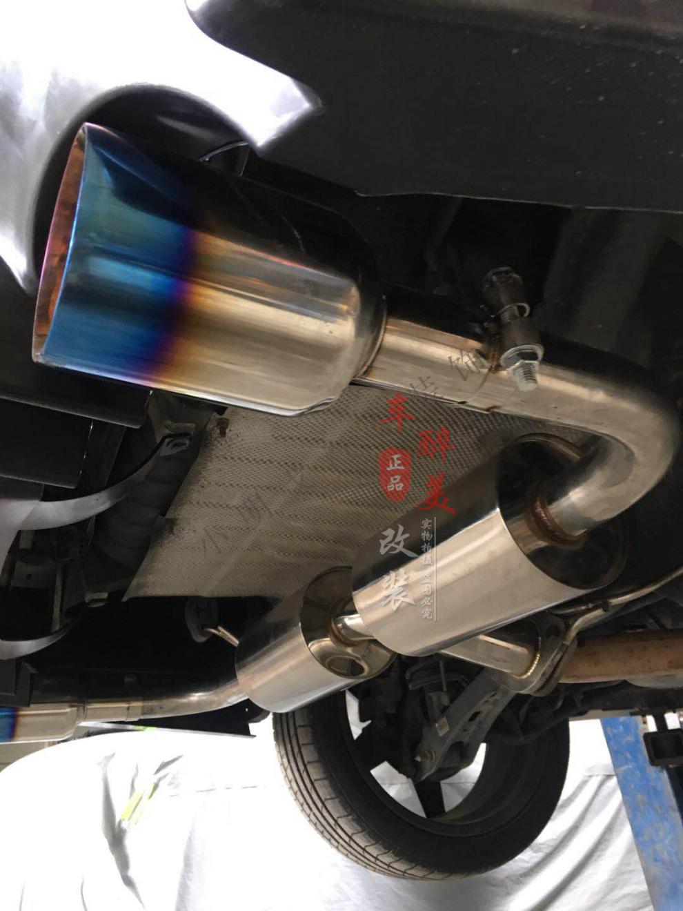 三菱翼神双出双m鼓排气管翼神fq战斗版evo排气翼神跑车排气管