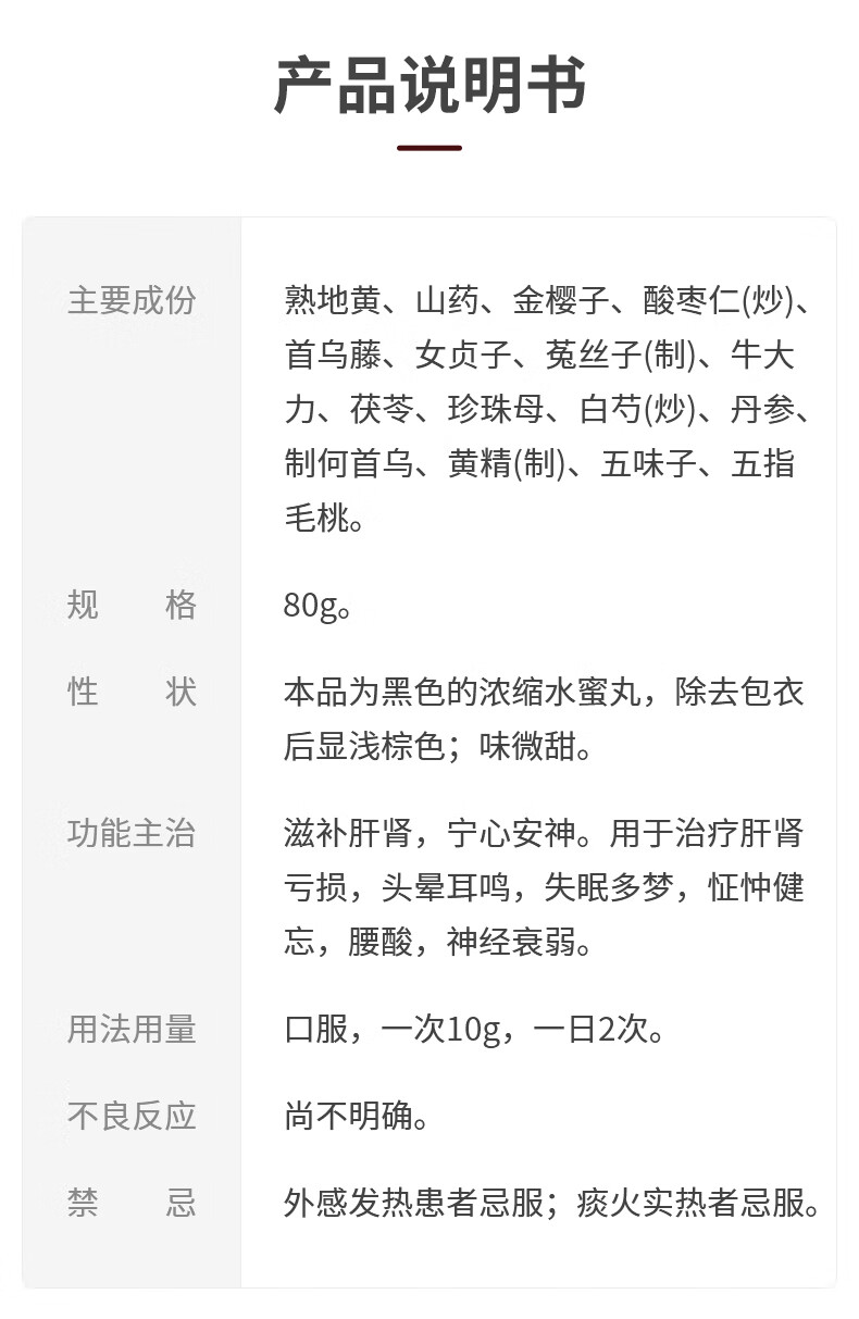 滋肾宁神丸的方解图片