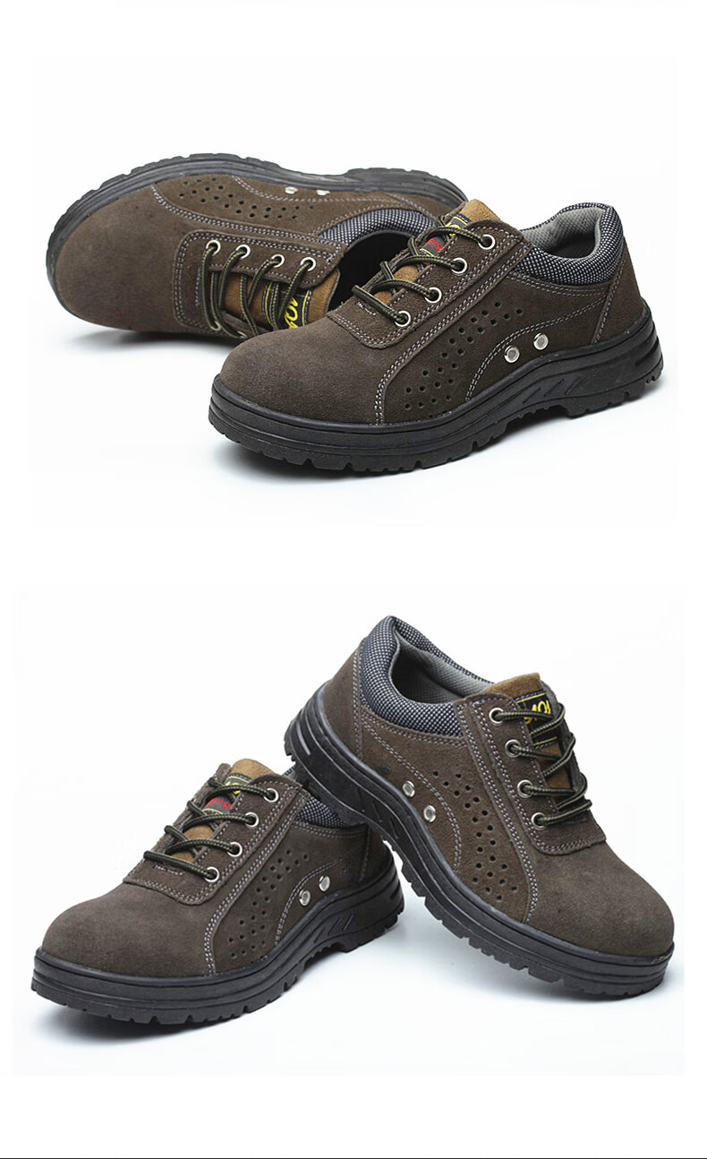 老保钢板鞋劳工鞋夏季透气劳保鞋男轻便安全工作鞋防砸防刺穿真牛皮