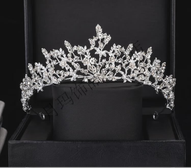 黑色皇冠女十八岁成人礼头饰新娘拍照生日礼物18岁成年王冠帽bg01雅黑