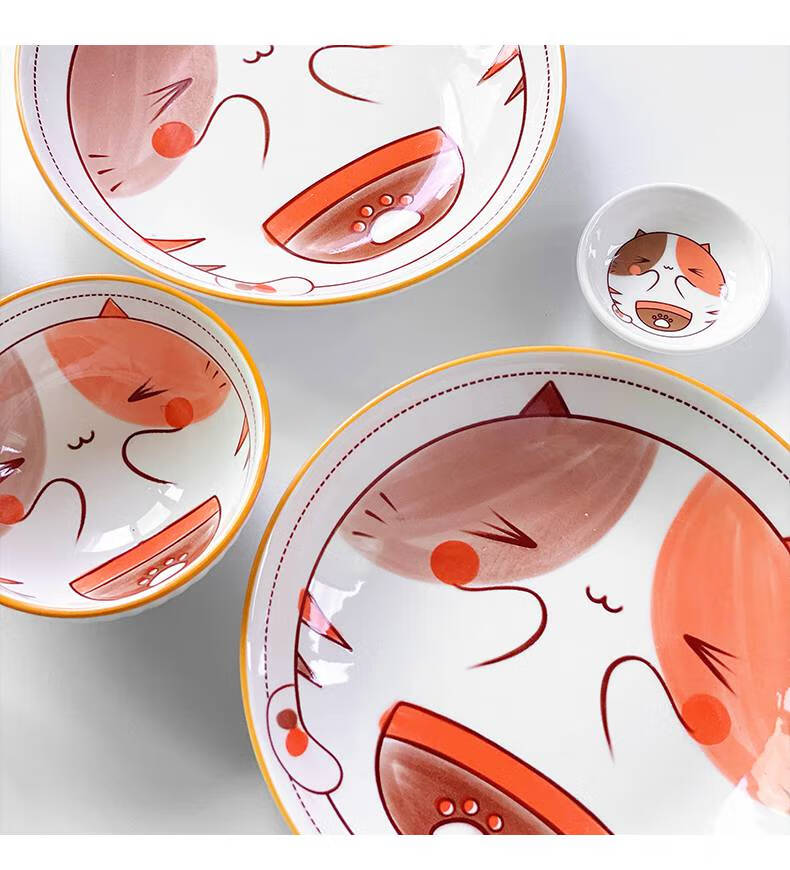 碗可爱猪 可爱猪猪卡通创意碗筷套装一人食餐具单人 儿童碗勺餐具套装