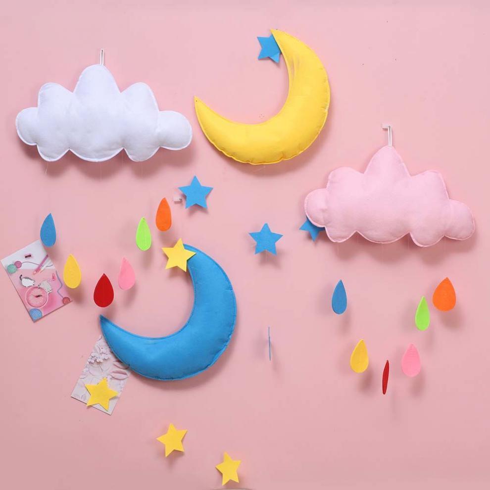 手工云朵挂饰少女心ins宿舍墙面挂件儿童房间店铺置装饰品壁挂 彩云