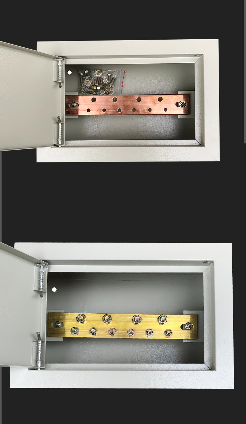 明装接地端子箱配黄铜 紫铜meb总等电位盒300 200雷接地弱电箱 0.